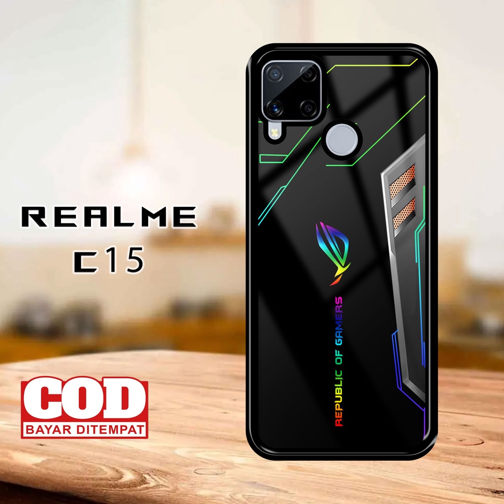 Case REALME C15 [ ROG ] Casing Realme C15 Cassing Hardcase Softcase Glossy 2D Bisa Cod