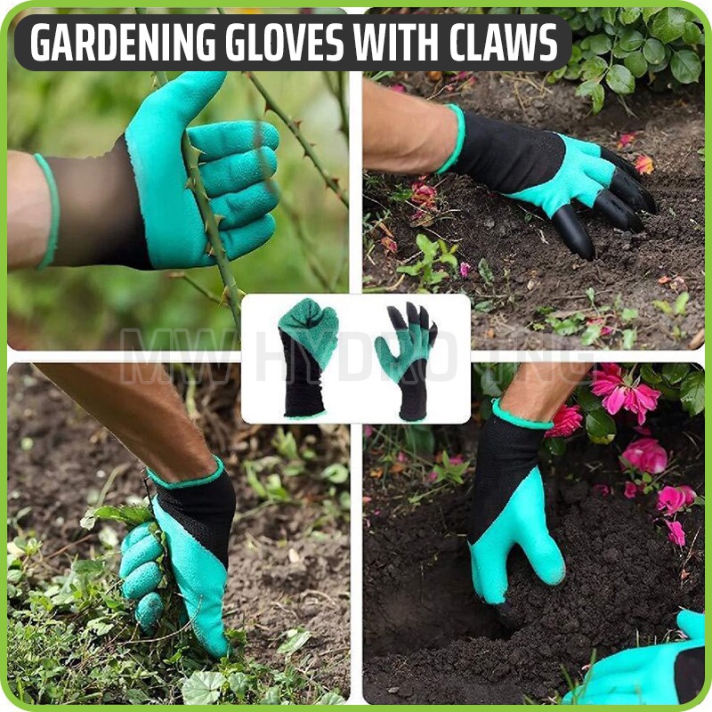 Gardening Gloves with Claws / 1 Pasang Sarung Tangan Cakar Berkebun