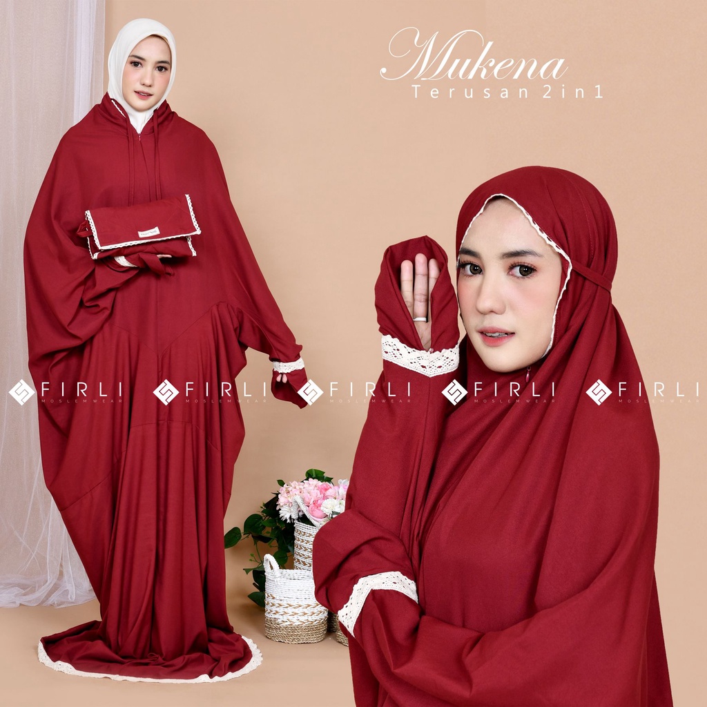 Mukena Terusan 2in1 Dewasa Katun Micro Premium