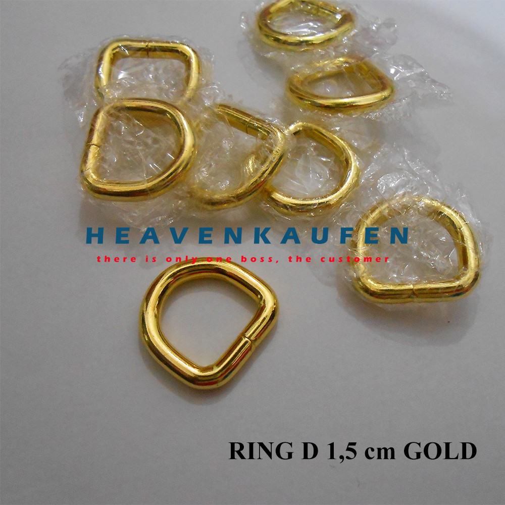 Ring D 1,5 cm Warna Gold Emas Kualitas Premium Untuk Tas/Clutch Dll