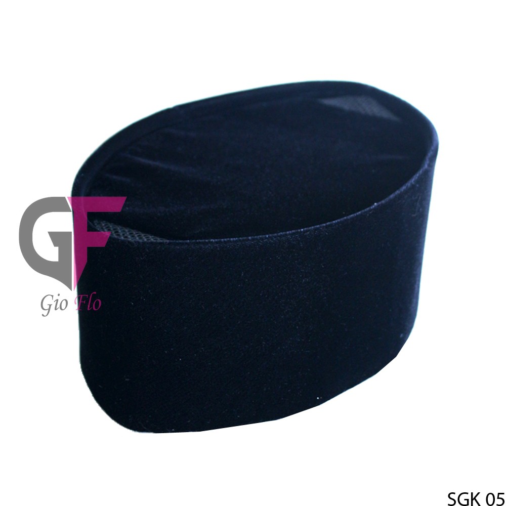 GIOFLO Songkok Peci Hitam Muslim Hat Terbaru Black / SGK 05