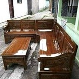 Kursi Sudut -  Kursi Tamu L Jati - Kursi Jati Jepara