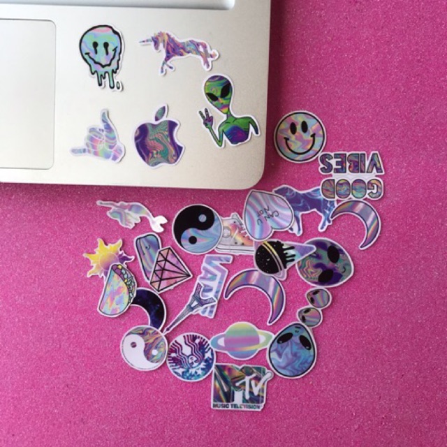 

(30pcs) Stiker Tumblr “ HOLOGRAM “