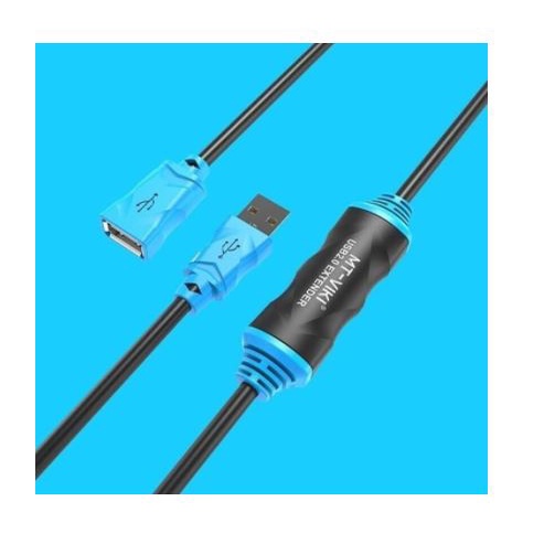 Usb A 2.0 extension cable netline 15m active 480Mbps with amplifier - Kabel usb2.0 female-male extender aktif 15 meter