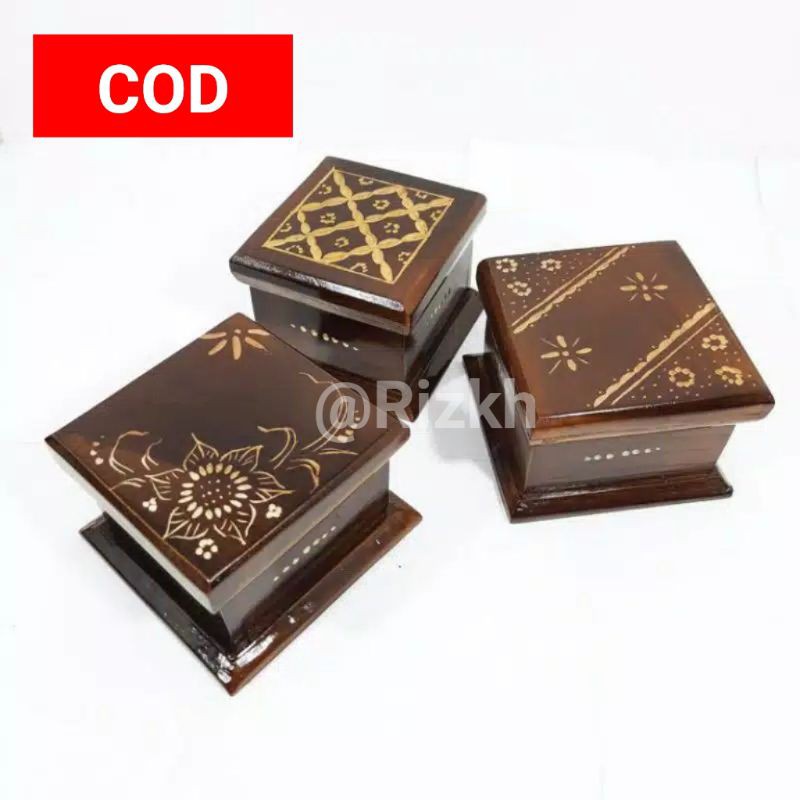 Tempat Box Cincin Kayu Jati