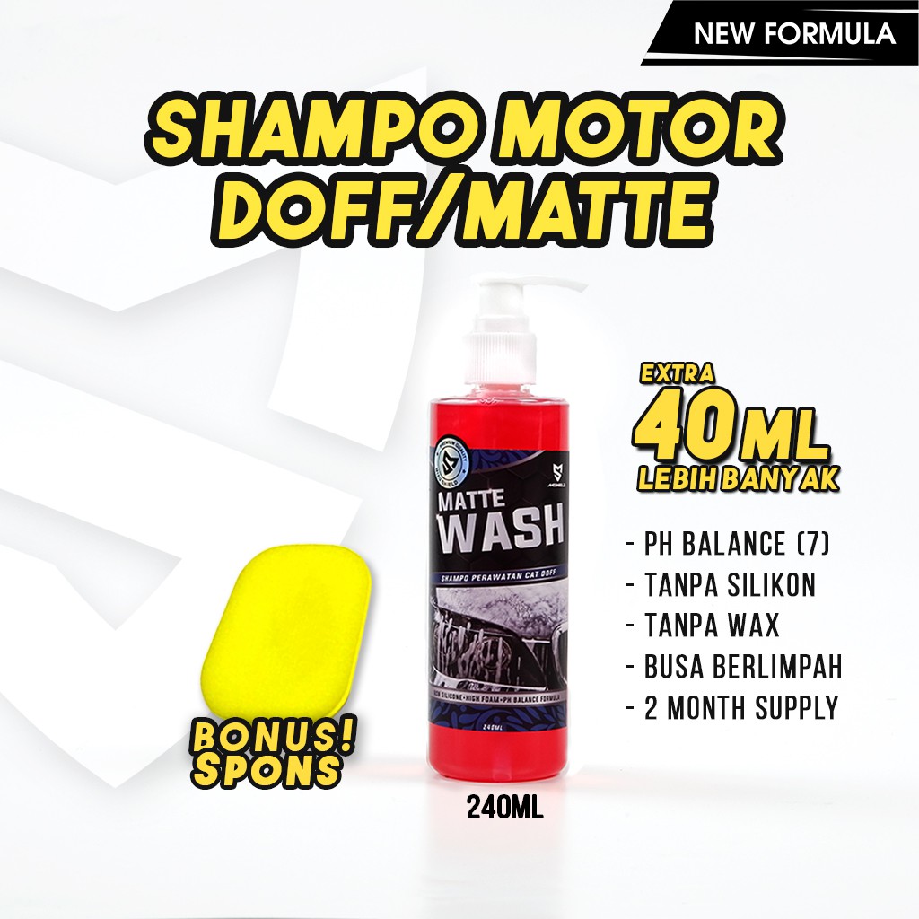 Matte Wash - Sampo cuci motor salju pH balance aman untuk doff by Mizu Shield-Shampo Saja