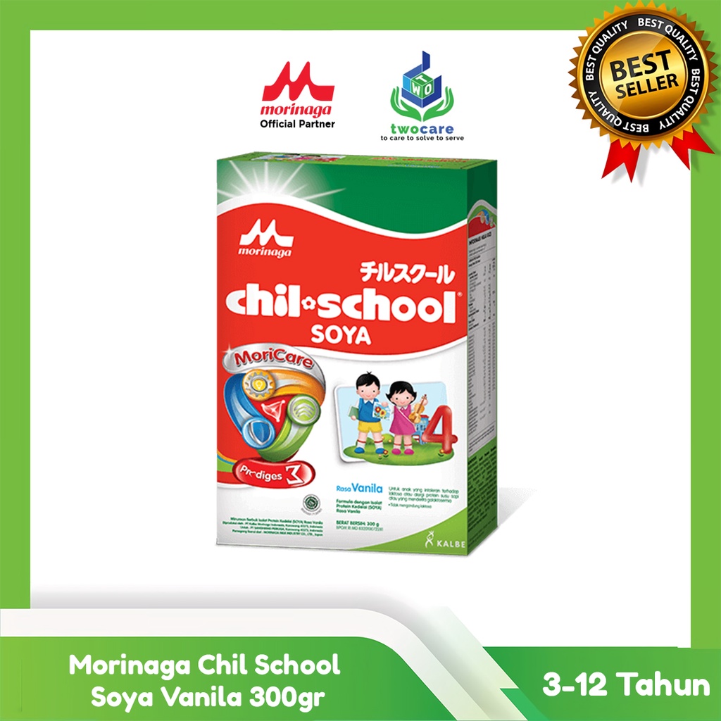 Morinaga Chil School Soya 300 gr Moricare Prodiges Vanilla - Susu Pertumbuhan Anak Alergi Susu Sapi