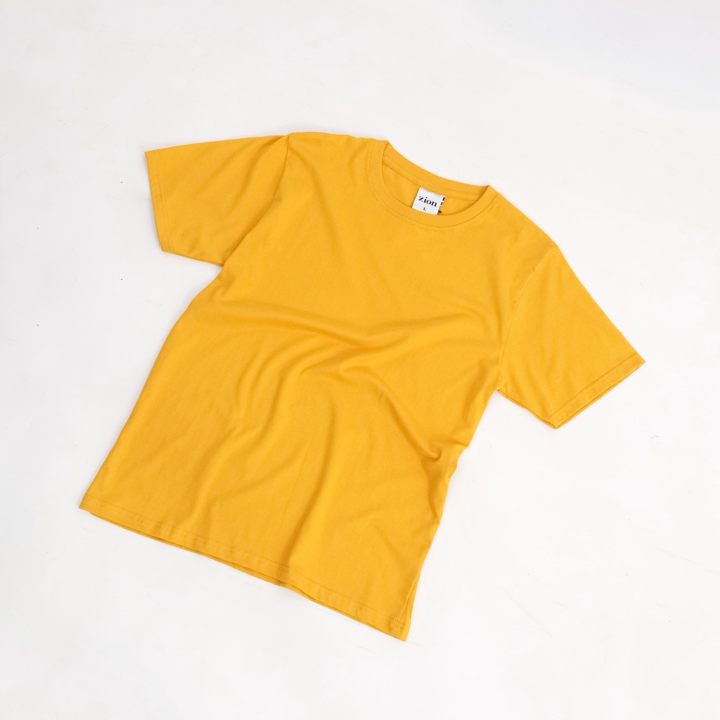 ZION KAOS POLOS KERAH BULAT 100% COTTON COMBED 24s PREMIUM