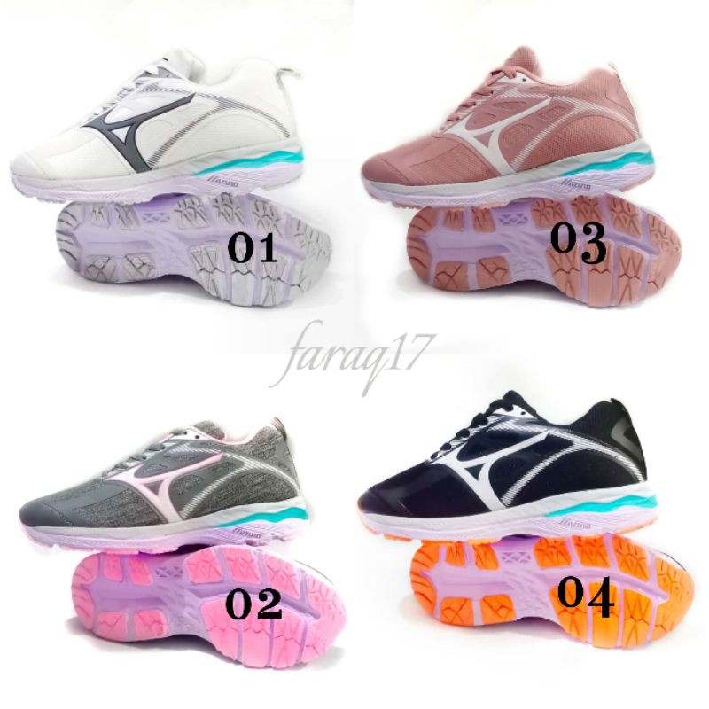 Sepatu Olahraga Mizuno Running Sepatu Voli Wanita Sepatu Cewek Sepatu Erobic Sepatu Senam