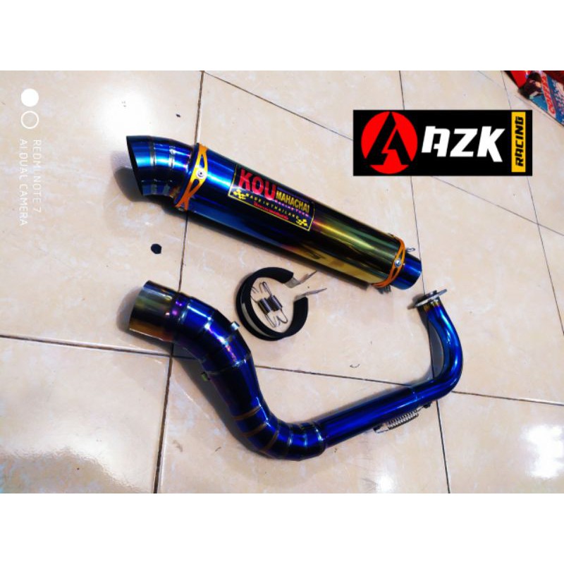 Knalpot KOU MAHACHAI Yamaha AEROX 155 OLD Bluemoon