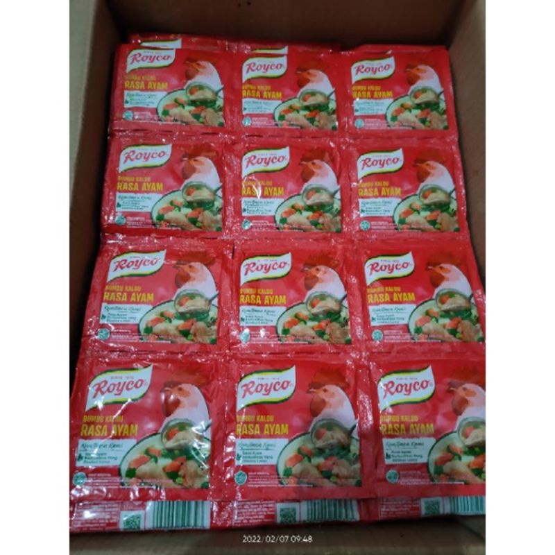 

Bumbu royko rasa ayam renceng 8gr isi 12 sachet