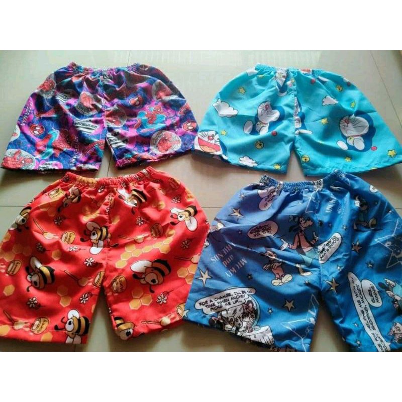 CELANA PENDEK ANAK / CELANA KOLOR ANAK 1-15 TAHUN-FULL KARAKTER-