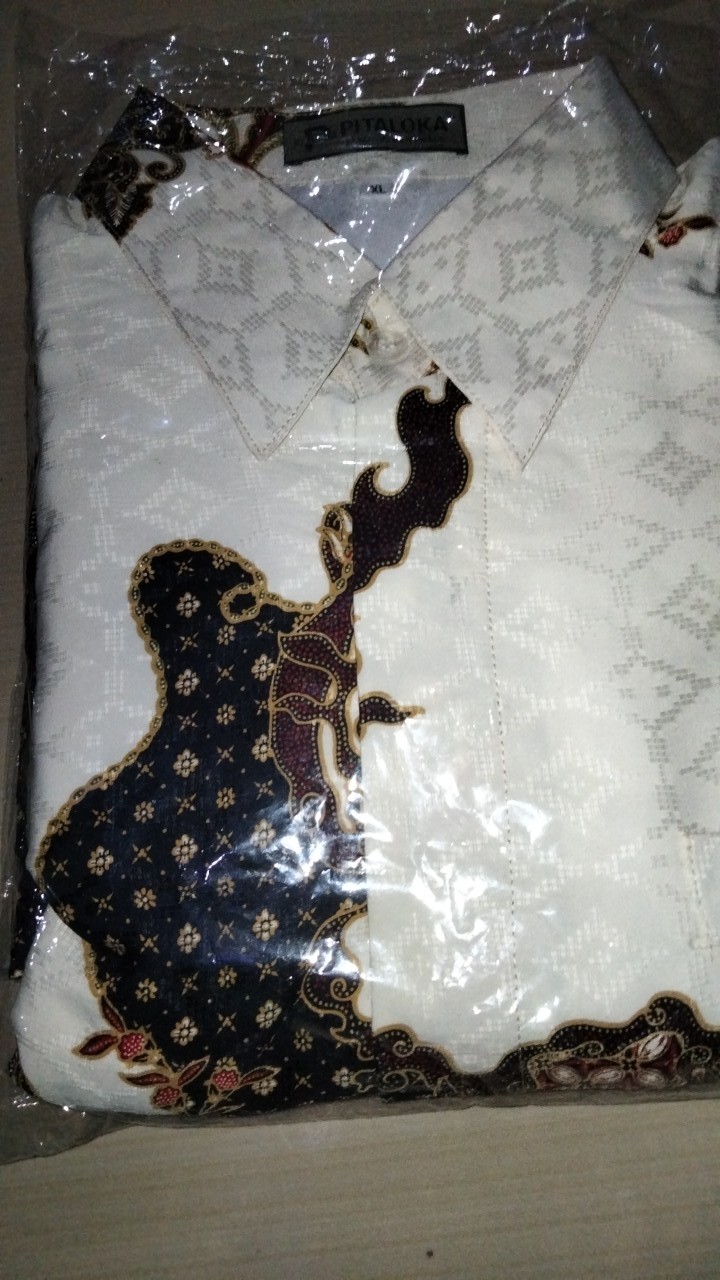 Kemeja Batik Semi Sutra Silky Berfuring Kantong Paspol Dan Bawah Kanan Kiri Busa D Pundak Pekalongan