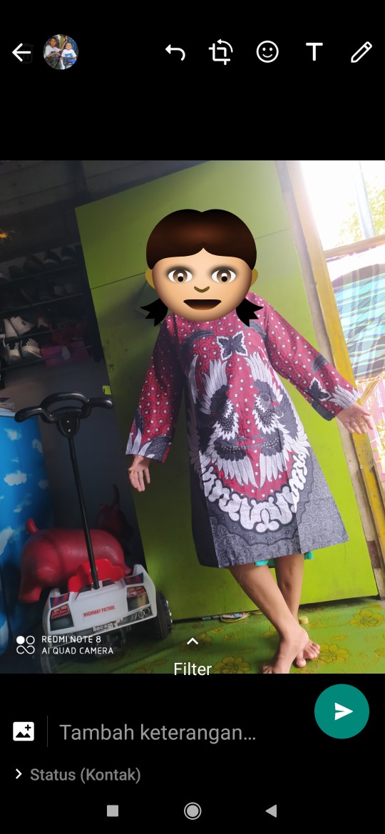 M-l-xl-xxl Batik Tunik Wanita Asj Sa Hrb026 Kenongo Pekalongan Sogan Tulis