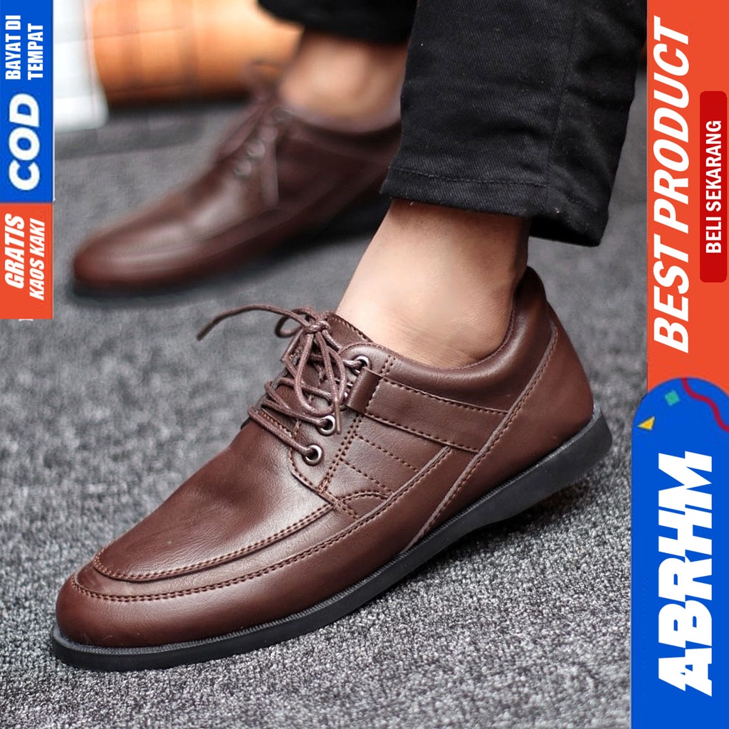 Abrhm Kario - Sepatu Formal Pria Pantofel Hitam