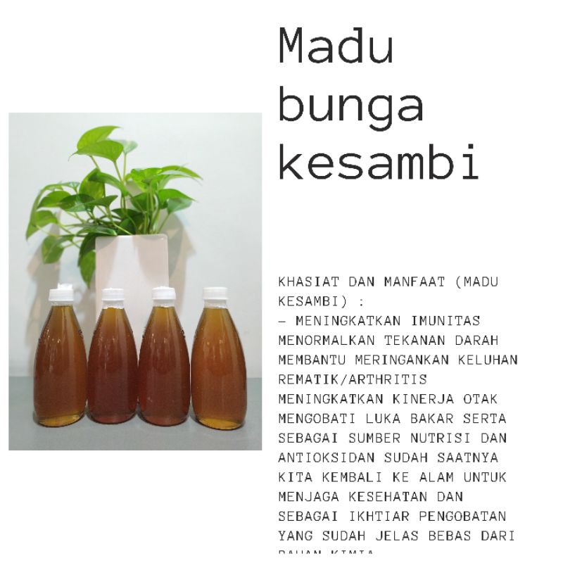 

Madu Bunga Kesambi 250ML
