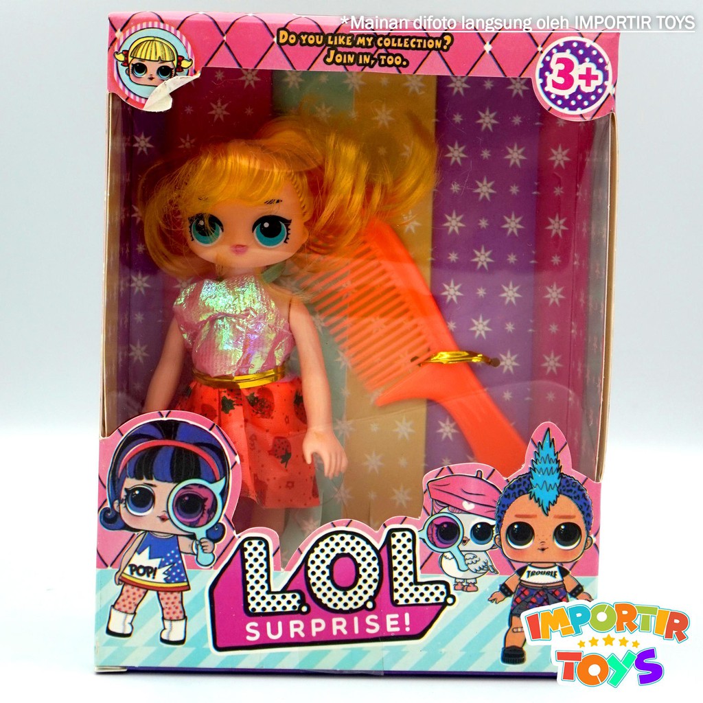 Mainan Boneka LOL barbie +SISIR Rambut Lucu Wig Mainan