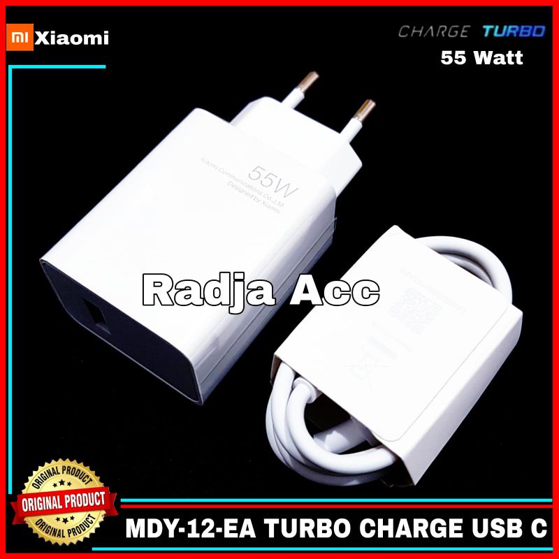 Charger Casan Xiaomi TURBO CHARGE USB C ORIGINAL 100% 55 Watt Type C