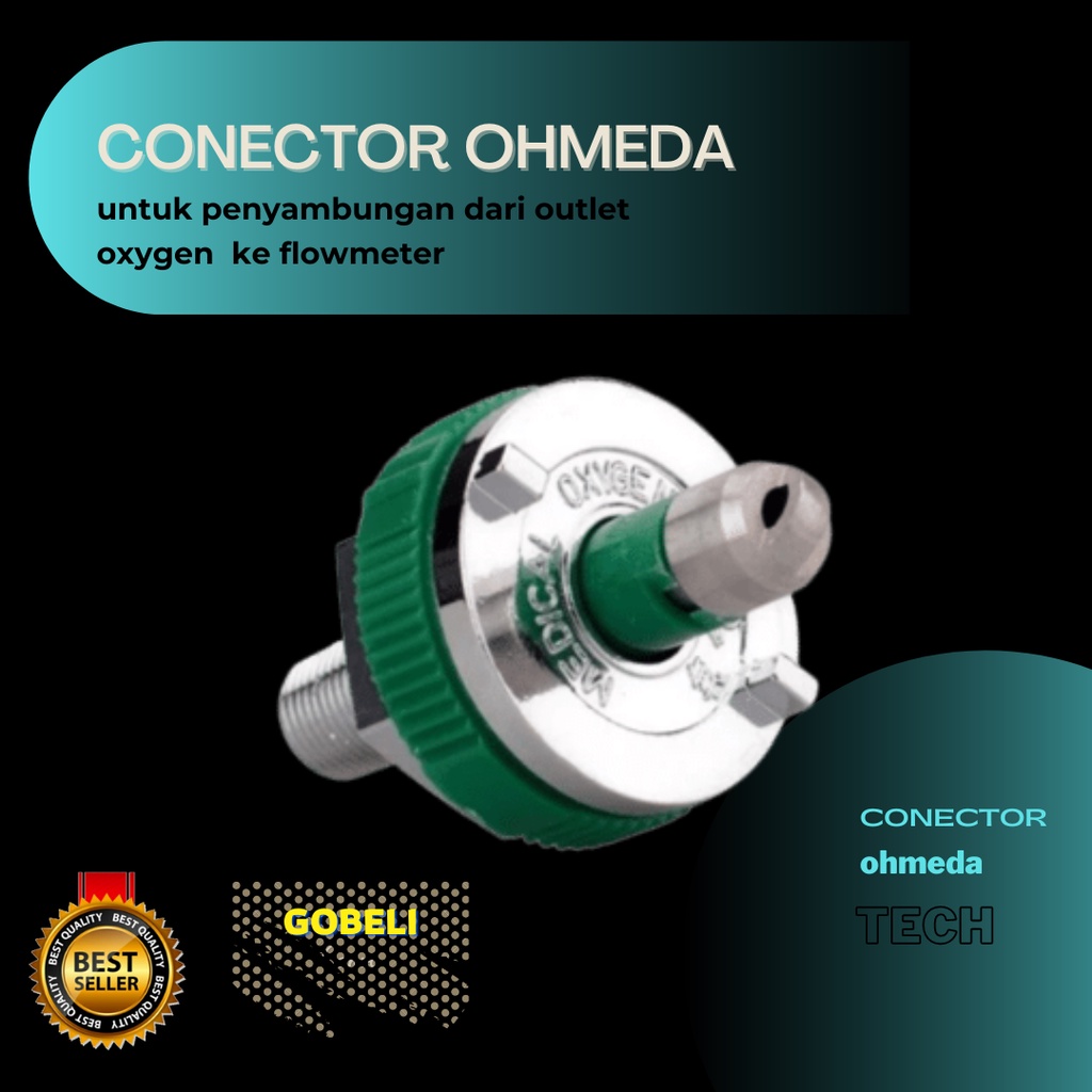 Jual Konektor untuk wall outlet gas Oksigen type OHMEDA - flowmeter ...