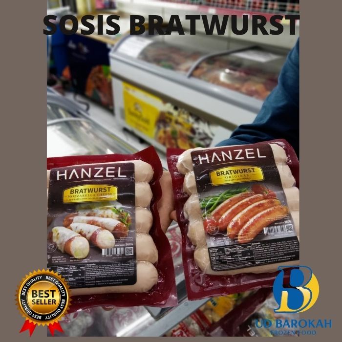 

Promo !! Hanzel Sosis Mozarella Cheese Beef Sausage 360gr . (BAROKAH FROZEN FOOD)