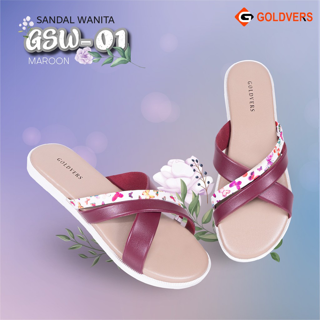 INDORAYA STORE – sandal teplek wanita – sandal original GOLDVERS – sandal selop wanita GSW-01