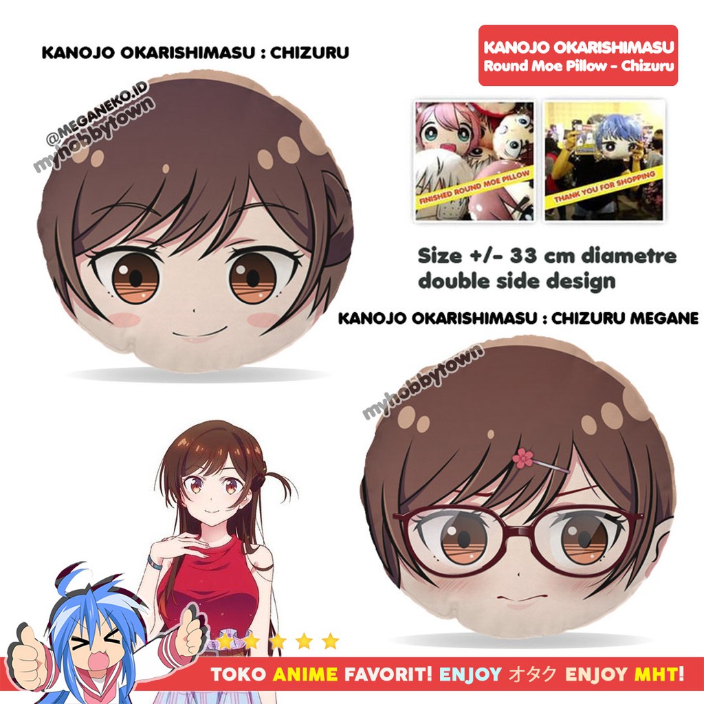 Bantal Bulat Anime Kanojo Okarishimasu Chizuru Ichinose