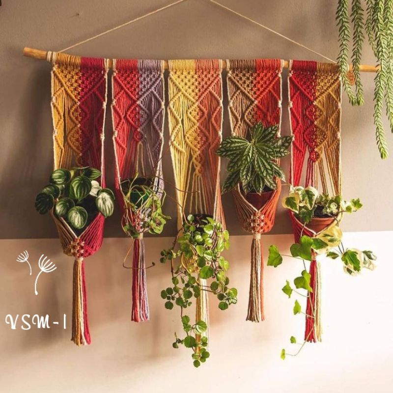 Macrame Pot Dinding /Macrame Homedecor FREE GIFT