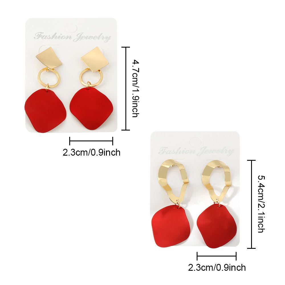 Anting Tetes Nanas Logam Anting Menjuntai Fashion Elegan