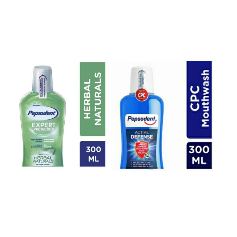 Pepsodent Mouthwash / Obat Kumur Tanpa Alkohol 300ml