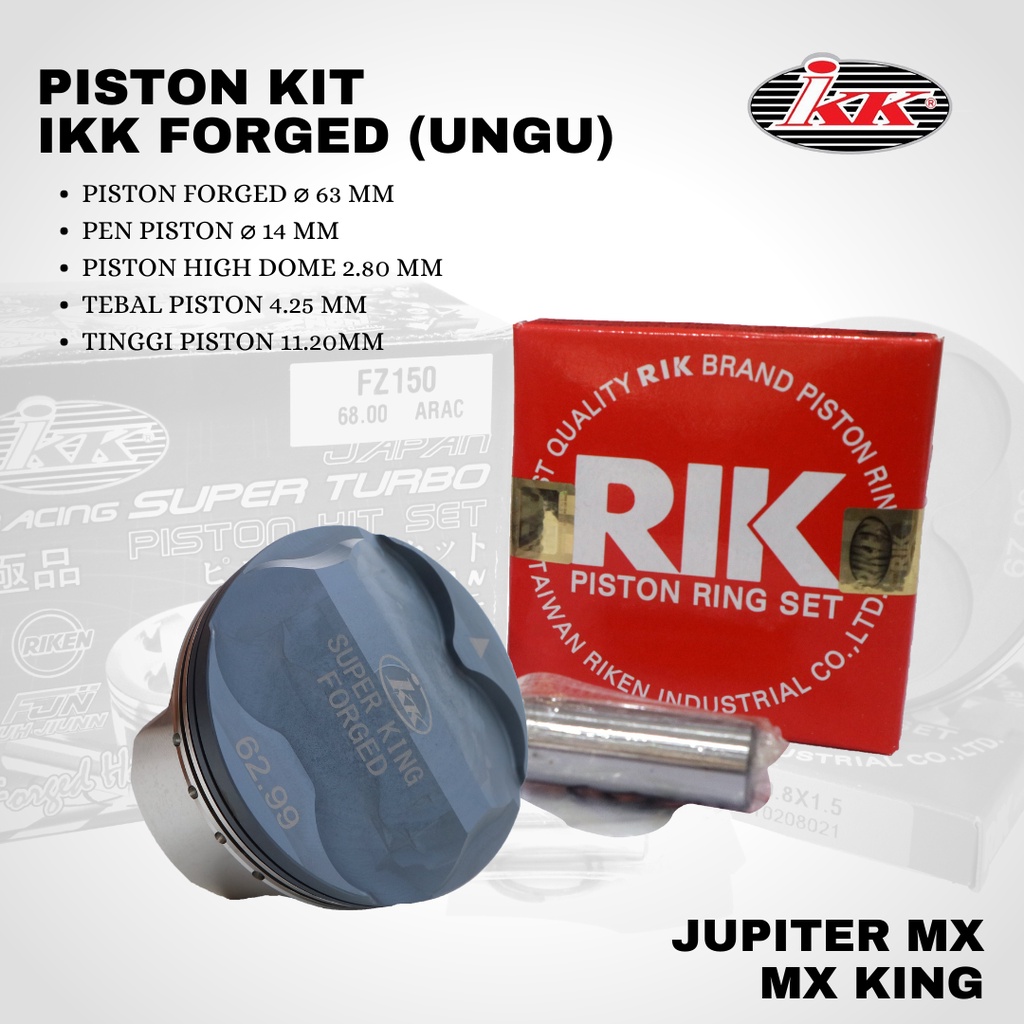 Piston FORGED IKK mx mx king 63 pin 14 UNGU