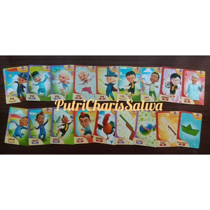 Kartu Choki Choki Upin Ipin Unik ~ Spesial ~ Langka. HARGA TERTERA PER 1 KARTU.