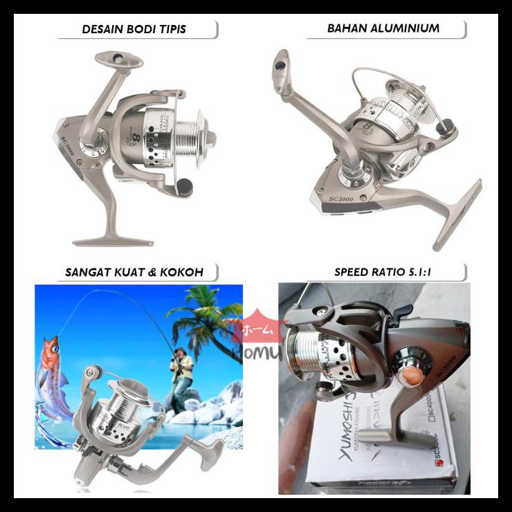 ORI Yumoshi SC3000 8 Ball Bearing Fishing Reel Rel Pancing Spool Memancing