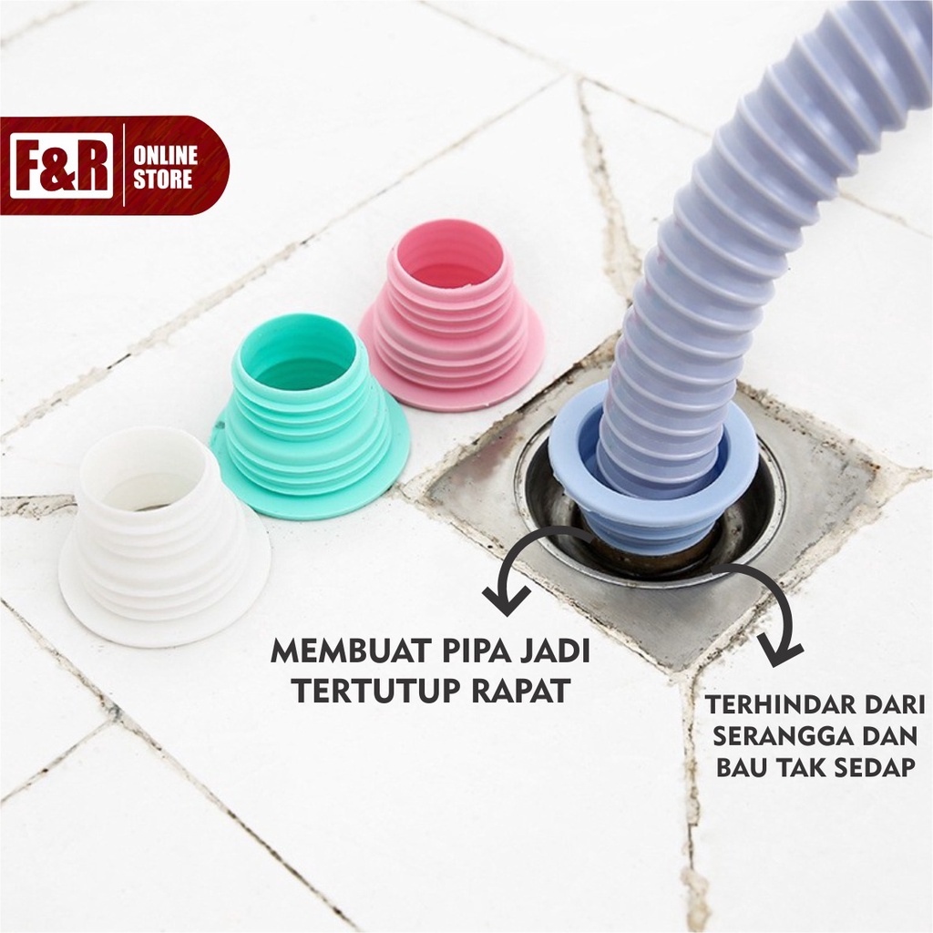 Penutup Lubang Saluran Air Kamar Mandi WC Wastafel Anti Bau Seal Pembuangan Pipa Air Sink Mesin Cuci