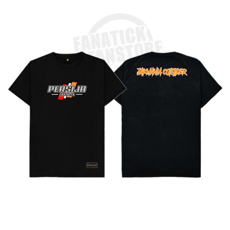 Tshirt Persija Jakarta Hitam - Fanatick Kaos Jakmania Outsider Jakartans