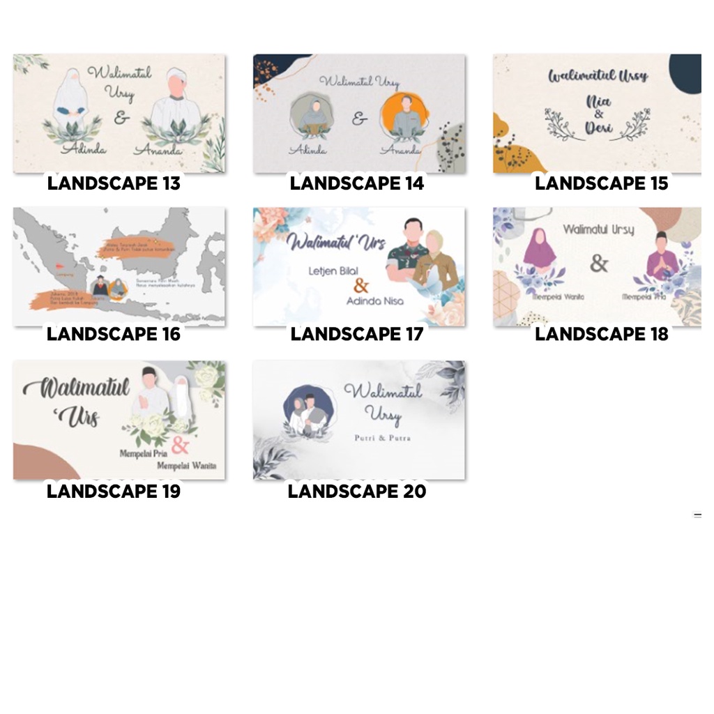 RB Template Undangan Pernikahan Video Rustic Premium Animasi Gerak Daun Bunga Kekinian PPT