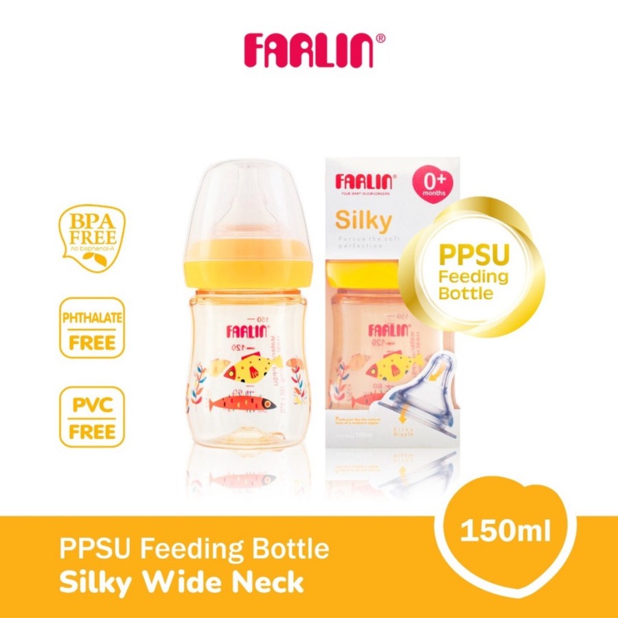 Farlin PPSU Silky Wide Neck Little Artist Feeding Bottle 150 ml