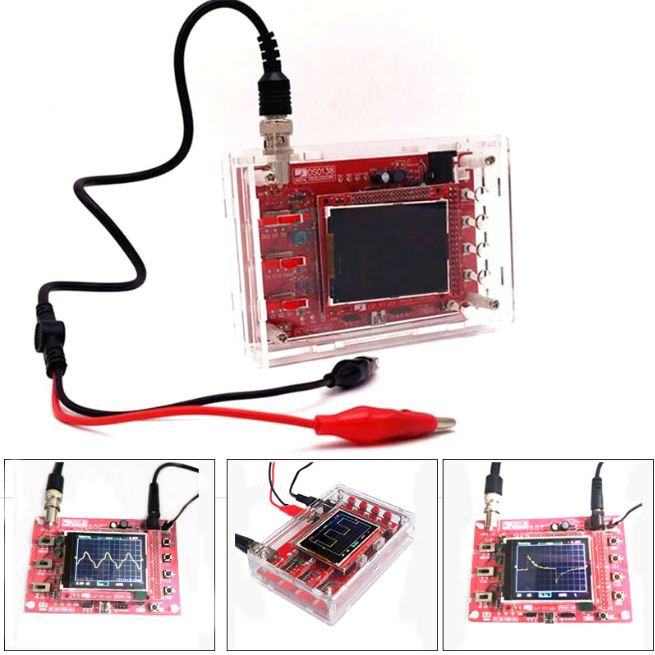 Digital Oscilloscope DSO138 Module Kit Osiloskop Osciloscop Osiloskop 2.4 inc with Casing Akrilik