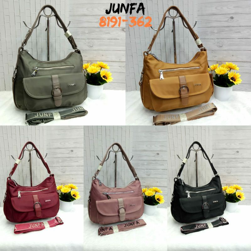 Tas wanita selempang junfa parasut 8191-362 sling bag import