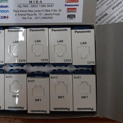 ➾ stop kontak data panasonic cat6 outlet data cat 6 rj45 ❀