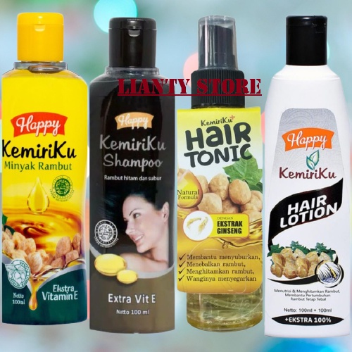 C.O.D*PAKET HAPPY KEMIRIKU 4IN1 (SHAMPO + HAIR TONIC + HAIR LOTION + MINYAK)