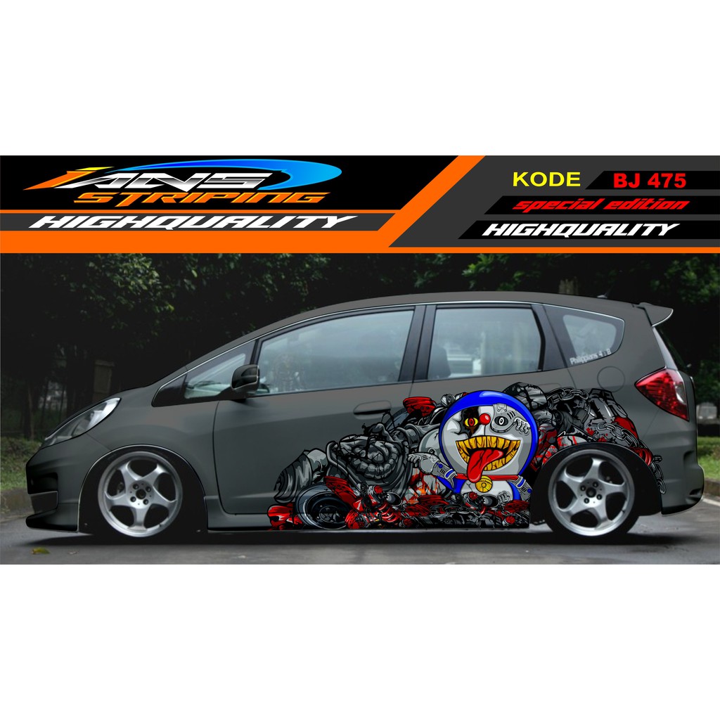 DECAL STICKER MOBIL JAZZ, BRIO, AGYA, YARIS, SWIFT, SIGRA / VARIASI STICKER MOBIL / STIKER MOBIL