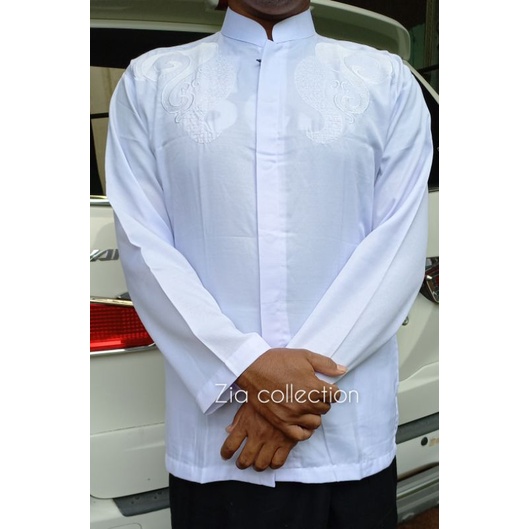 Baju koko putih lengan panjang dewasa pria, remaja,SMP/SMA