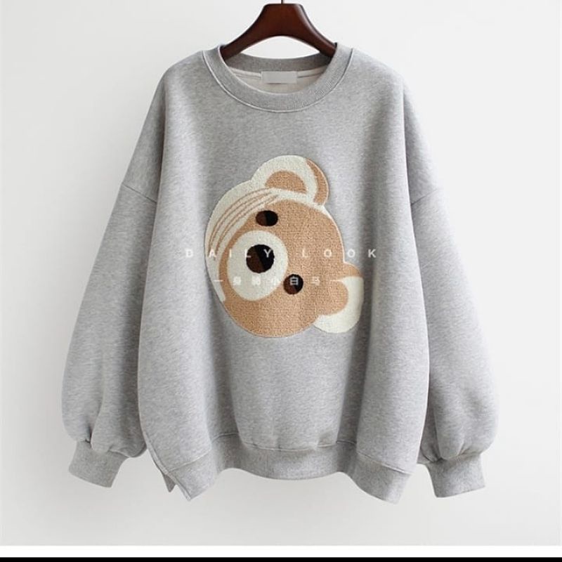 Bear head sweater outerwear fashion remaja