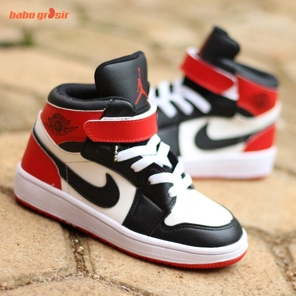 PROMO Sepatu Anak Nike Air Jordan KIDS Black Red Premium Quality, Harga Murah, Kualitas Mewah