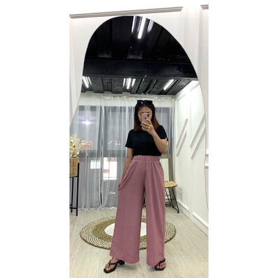 JOSHIN Bora Pants - Celana Kulot Hightwaist Linen Crinkle