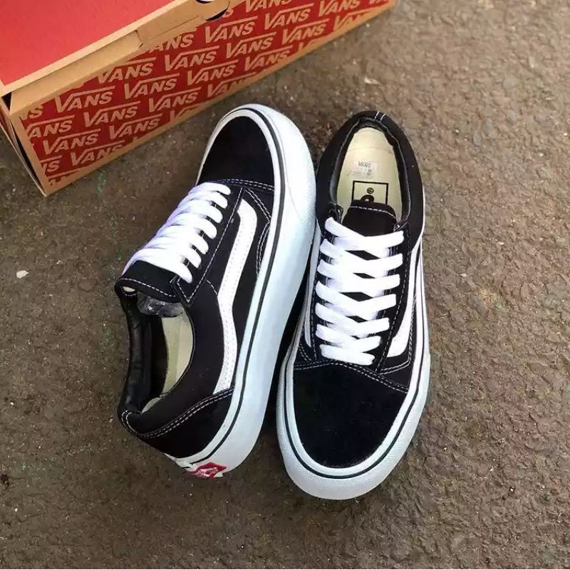 [ TERLARIS & TERPERCAYA ] SEPATU VANS OLDSKOOL BLACK WHITE