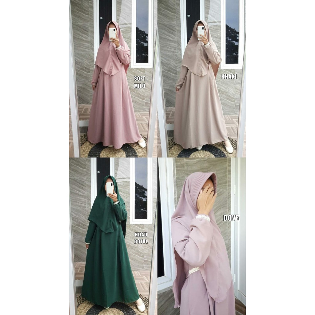 Gamis Set Wolfis Syar'i Kancing Busui