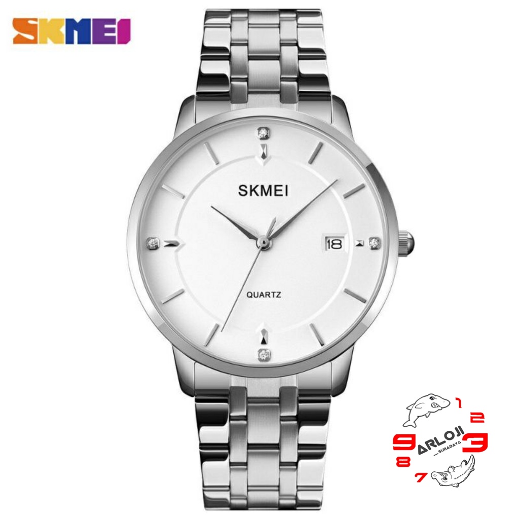 Arloji_Surabaya • Jam Tangan Pria SKMEI 1801 Original Analog Rantai Stainlees