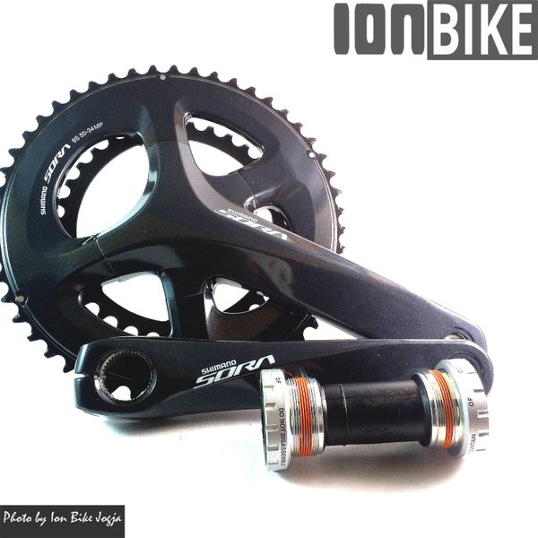 Crank Sora 50-34T Hollowtech 2 R3000 With BB Crankset Shimano 50 34 T 50x34 Roadbike Sepeda Balap