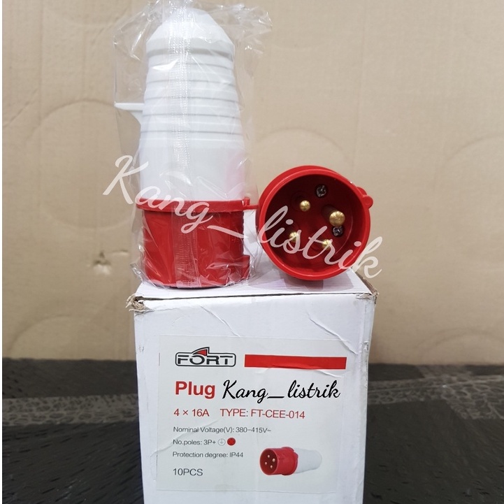 Industrial Plug / Plug Mounting / Steker Plug IP44 014 4 Pin 16A Fort